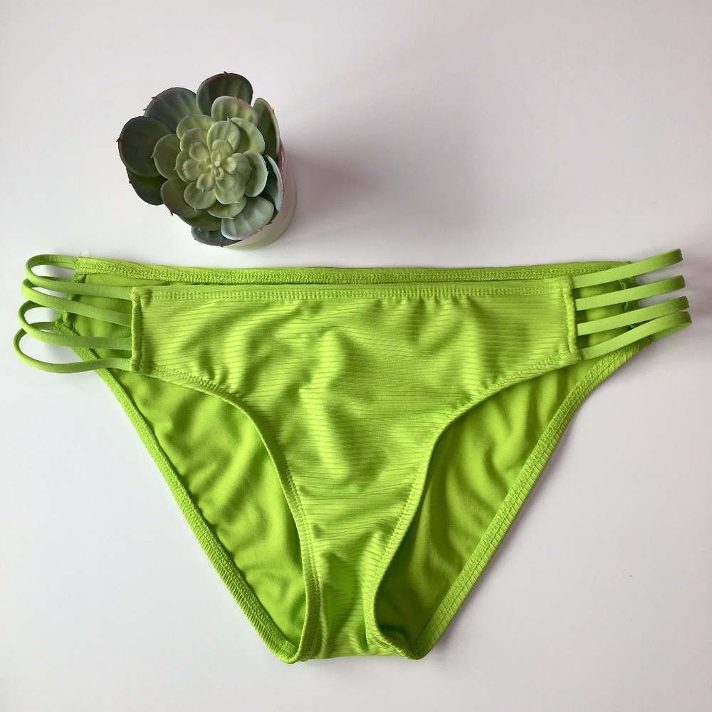 Mossimo | NWOT Lime Green Strappy Bikini Bottom B1
